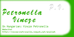 petronella vincze business card